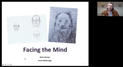 Image of the opening slide of Mani Sharpe's presentation, Facing the Mind
